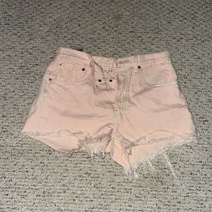 Levi’s pink, jean shorts, size  8